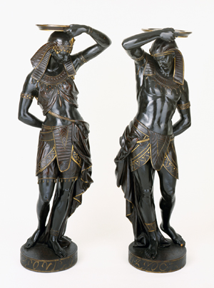 Pair of figural torcheres